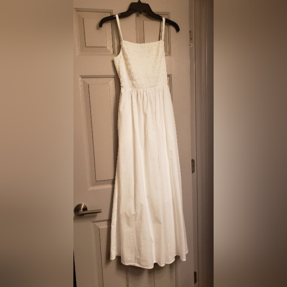 Old navy cut out back a line dress small blue, white, black